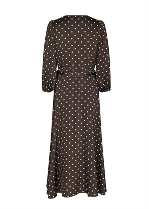 Malinga dot kjole Mørkebrun Neo Noir 